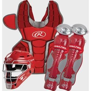 🔥Rawlings Renegade 2.0 Adult Catcher’s Gear Set Red/Silver Baseball Set BNWT🔥